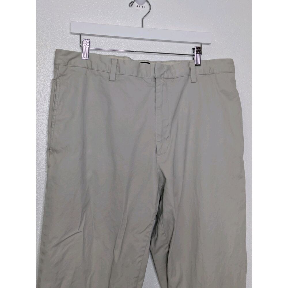 Banana Republic Pants Mens 36 X 34 Gavin Straight Fit Chino Beige Flat Front - Picture 6 of 9